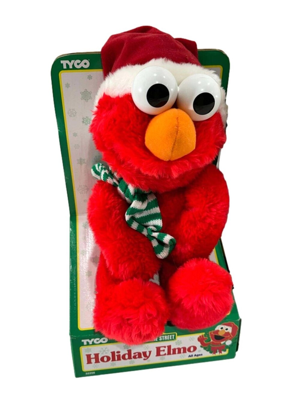 Vintage 1996 Tyco Sesame Street Holiday Elmo Plush Toy Christmas Kmart Vintage